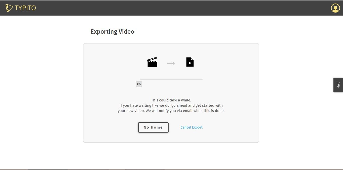 Typito video export 