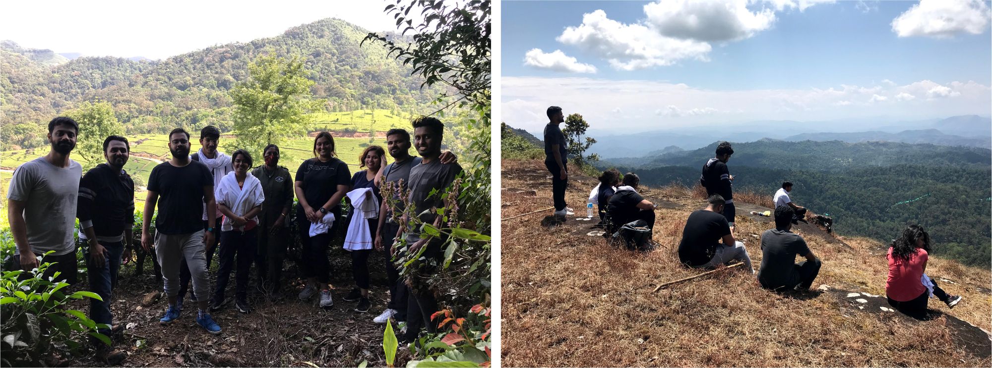 Left: On the way to Kannadipara. Right: After we reached Kannadipara